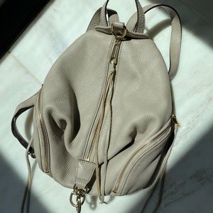 Rebecca Minkoff mini Julian backpack in grey beige